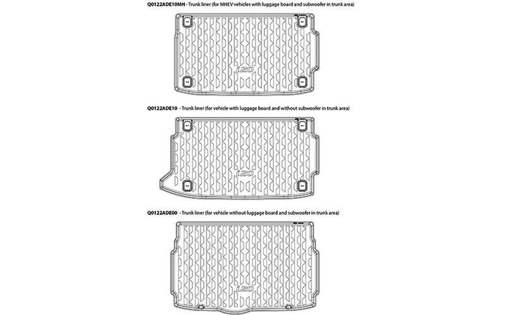 Hyundai i20 BC3 Kofferraum-Formschalenmatte, mit doppeltem Ladeboden
