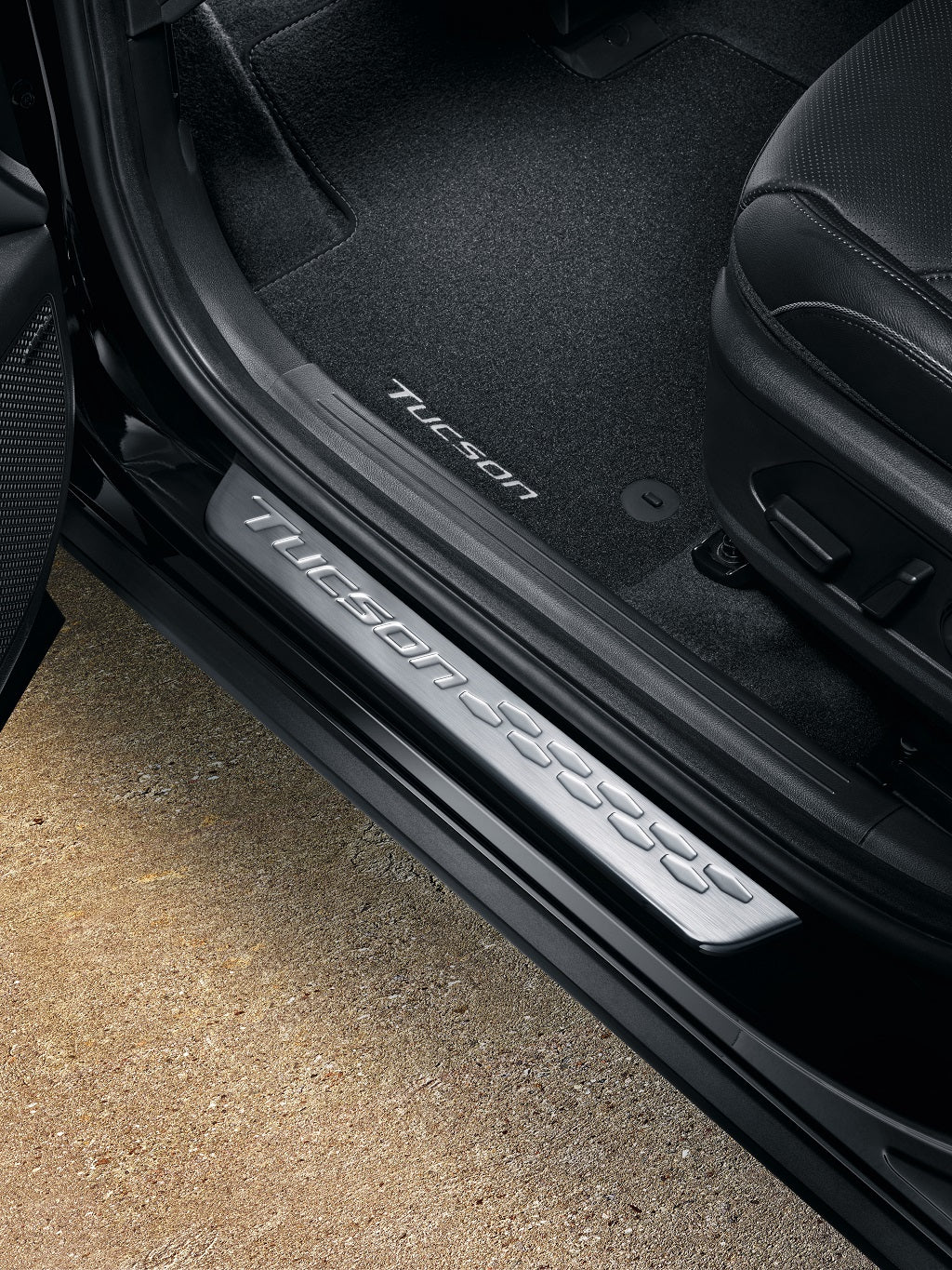 Hyundai TUCSON NX4 Einstiegsleisten für vorne und hinten, Edelstahl